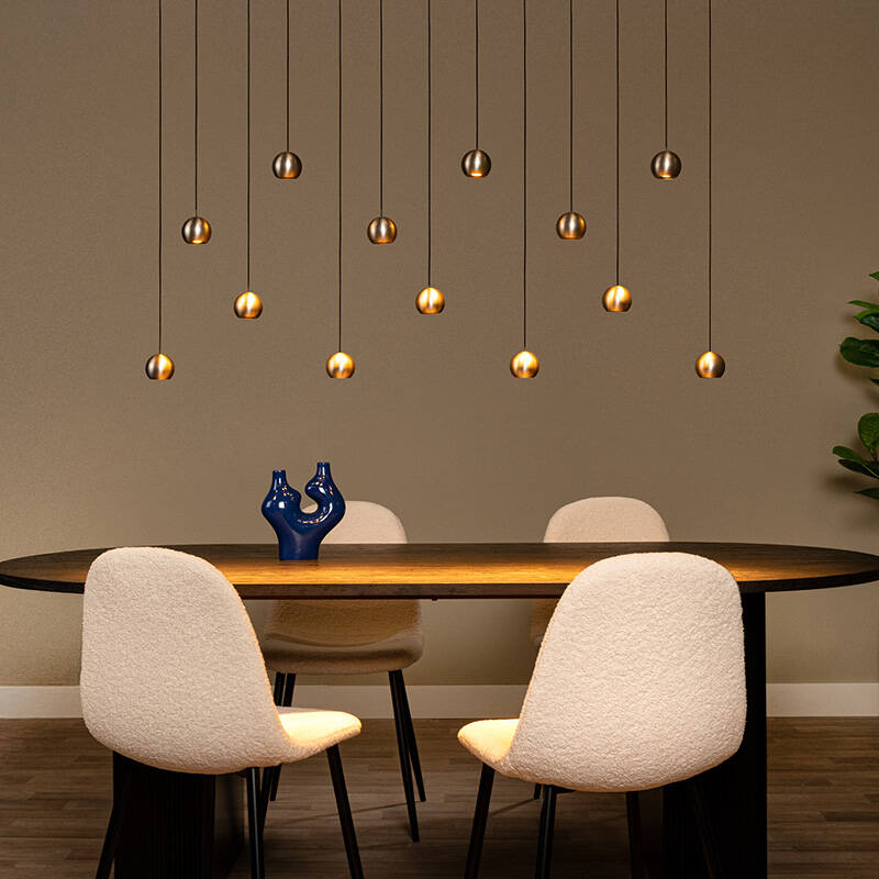 Image of Lucide Montana LED 13 Light Bar Ceiling Pendant Light with Remote Control