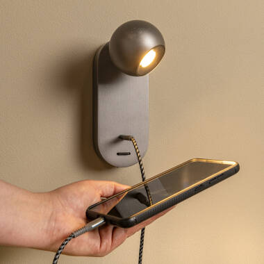 Image of Lucide Montana LED Reading Light with USB Charging Port