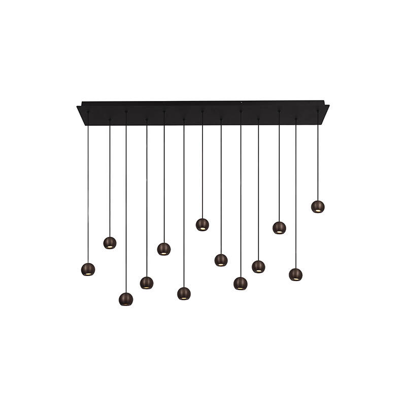 Image of Lucide Montana LED 13 Light Bar Ceiling Pendant Light with Remote Control