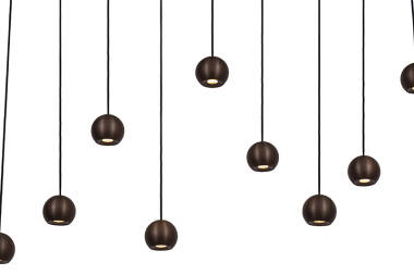 Image of Lucide Montana LED 13 Light Bar Ceiling Pendant Light with Remote Control