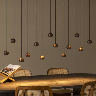 Image of Lucide Montana LED 13 Light Bar Ceiling Pendant Light with Remote Control