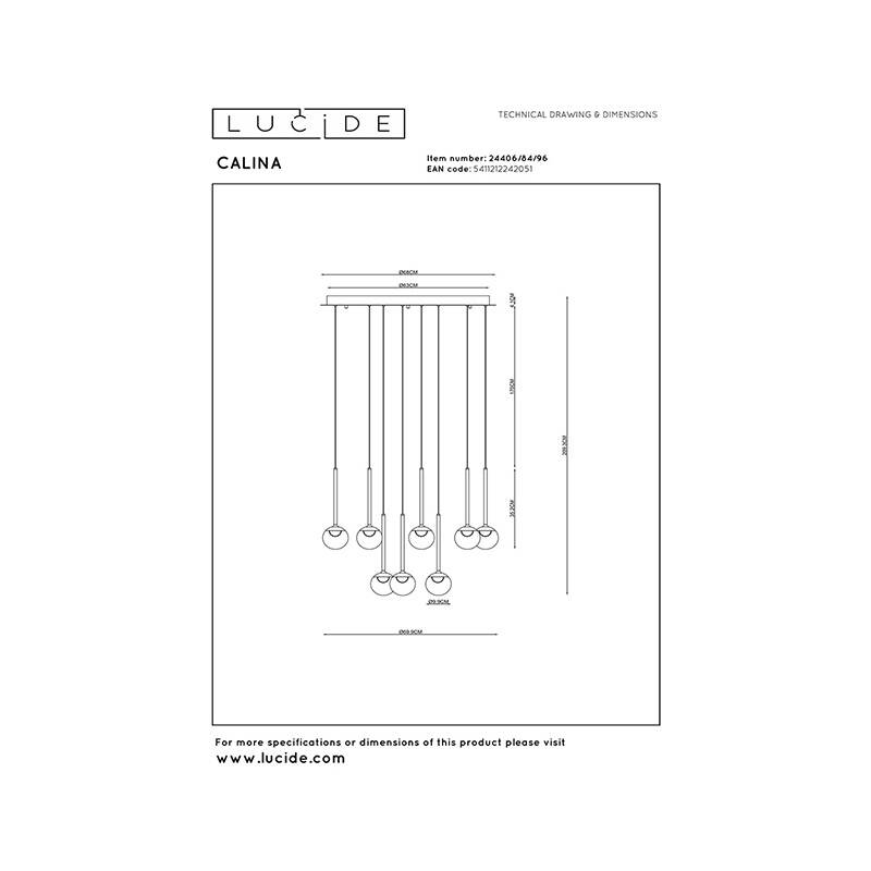 Image of Lucide Calina LED 12 Light Cluster Ceiling Pendant Light