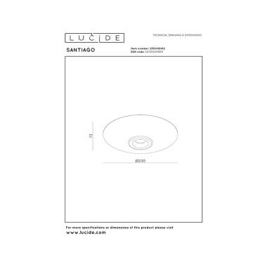 Image of Lucide Santiago LED Semi-Flush Ceiling Light