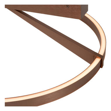 Image of Lucide Applause 600 CCT LED Semi-Flush Ceiling Light with Remote Control