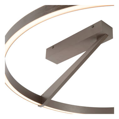 Image of Lucide Applause 600 CCT LED Semi-Flush Ceiling Light with Remote Control