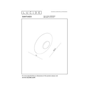 Image of Lucide Santiago LED Flush Wall Light