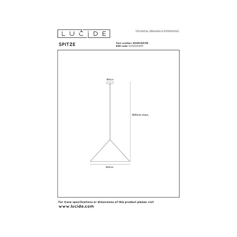 Image of Lucide Spitze Ceiling Pendant Light