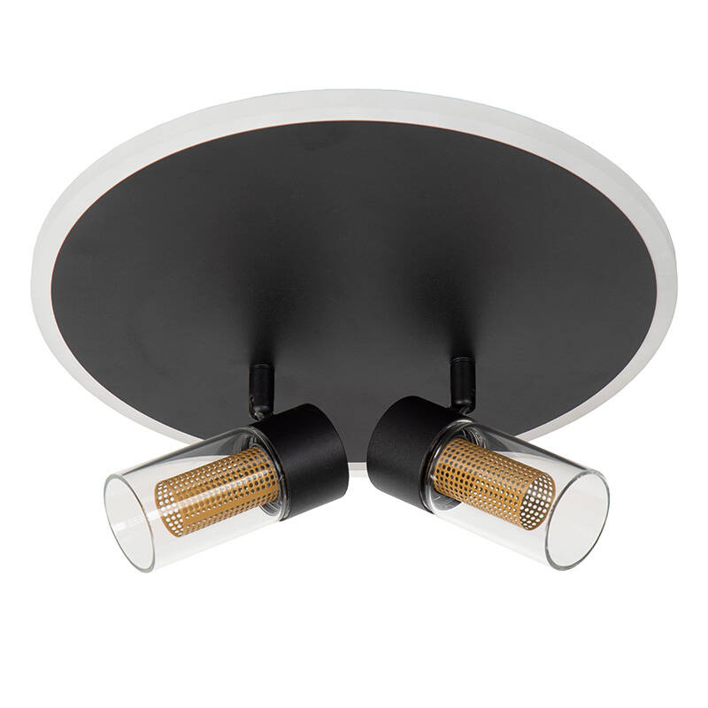 Image of Lucide Everina CCT LED 2 Light Ceiling Spotlight Plate with Remote Control