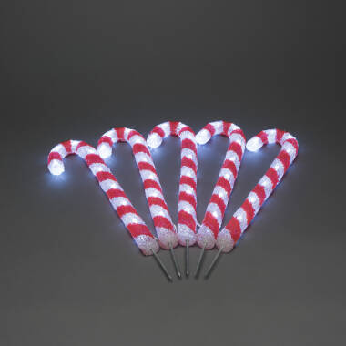 Image of Konstsmide Christmas 43cm LED Candy Canes