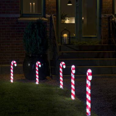 Image of Konstsmide Christmas 43cm LED Candy Canes