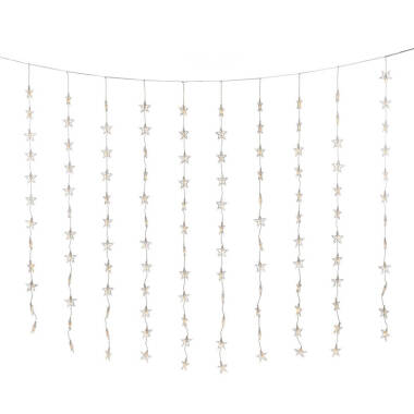 Konstsmide 1.4M Warm White LED Star Curtain Lights