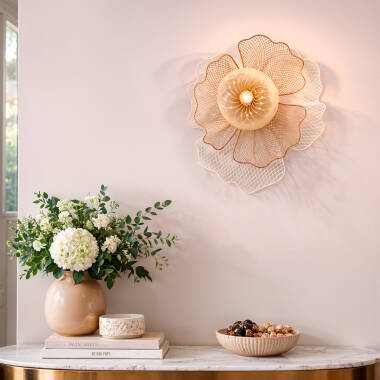 Iluzzia Planella Glass Flush Wall Light