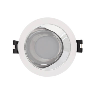 Image of Galvanized PC Cone Downlight Cutout 75mm with 6W LED Bulb - GU10