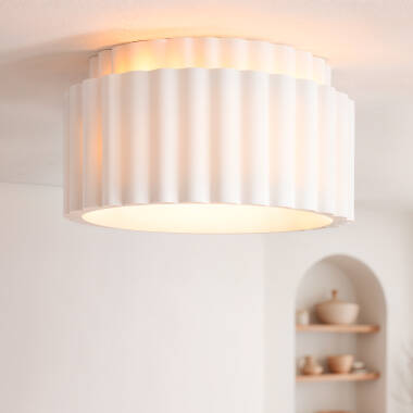 Image of Edit Colum Plaster Flush Ceiling Light