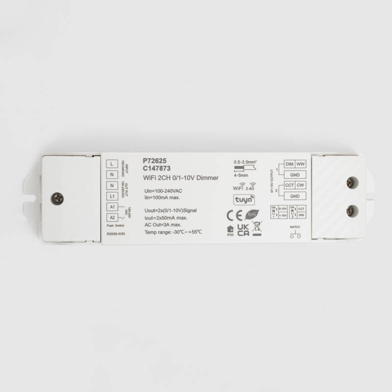 Image of WiFi Dimmer Switch 1-10V CCT 2 Channels