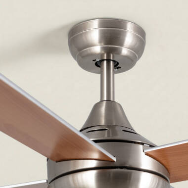 Image of Navy Ceiling Fan with Light and Remote Control 110cm