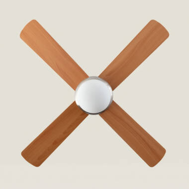 Image of Navy Ceiling Fan with Light and Remote Control 110cm