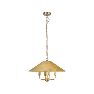 Image of Wisteria Camellia Velvet 4 Arm Ceiling Pendant Light
