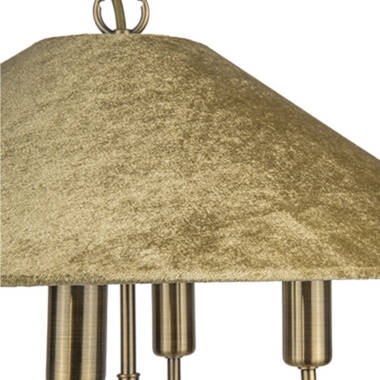 Image of Wisteria Camellia Velvet 4 Arm Ceiling Pendant Light