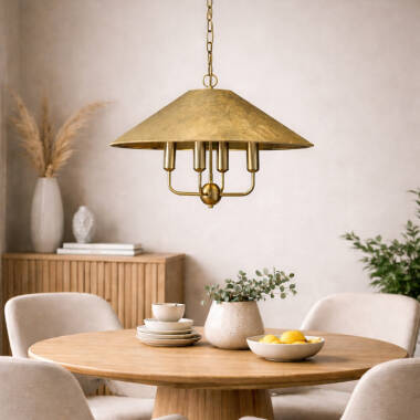 Image of Wisteria Camellia Velvet 4 Arm Ceiling Pendant Light