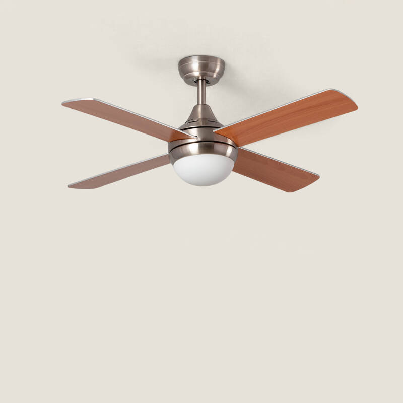 Image of Navy Ceiling Fan with Light and Remote Control 110cm