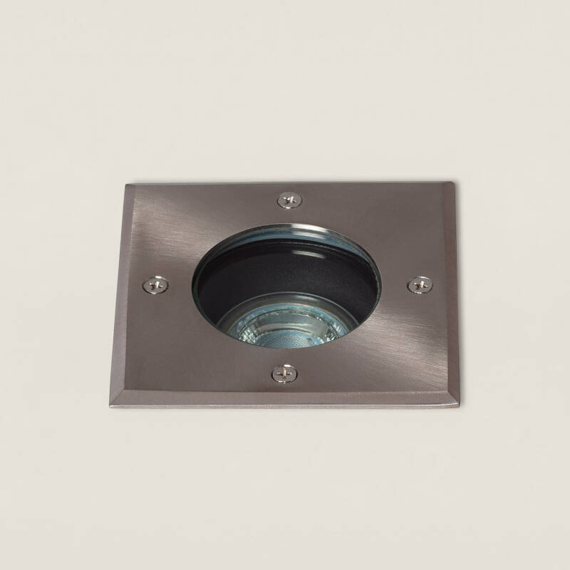 Image of Square Recessed Ground Light for GU10 Light Bulb