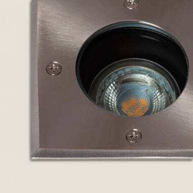 Image of Square Recessed Ground Light for GU10 Light Bulb