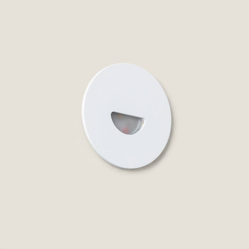 Image of Edit Guell 2W LED Round Aluminium Wall Spotlight IP65