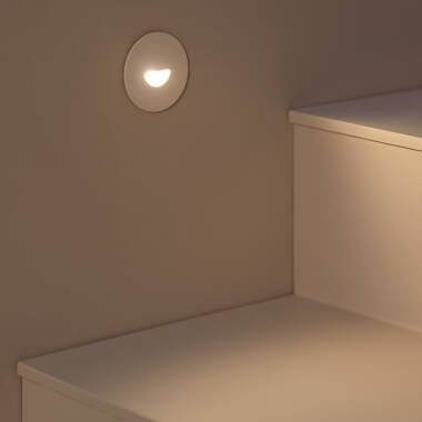 Image of Edit Guell 2W LED Round Aluminium Wall Spotlight IP65
