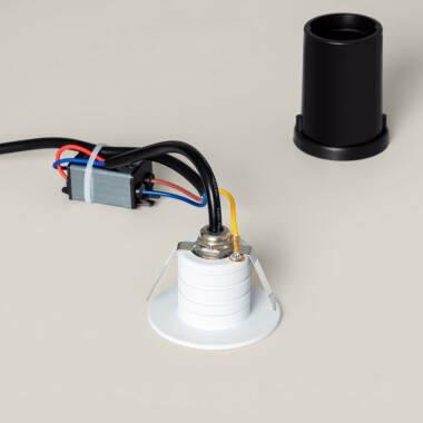 Image of Edit Guell 2W LED Round Aluminium Wall Spotlight IP65