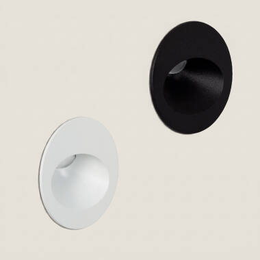 Image of Edit Coney 3W Round Recessed Outdoor Wall Light
