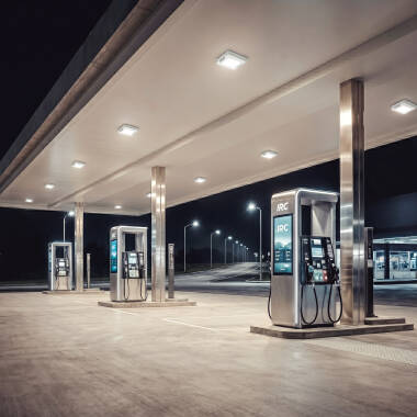 Image of LUMILEDS Philips Xitanium 100W Dimmable 1-10V LED Spotlight Canopy for Gas Stations