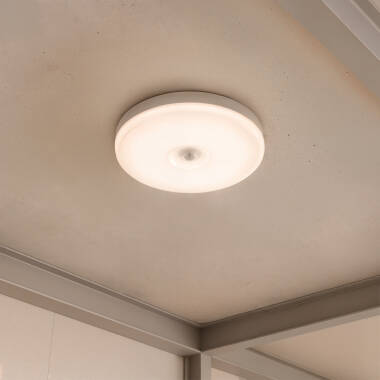 12W Round LED Flush Ceiling Light D216 mm with PIR Motion Sensor & Twilight Sensor