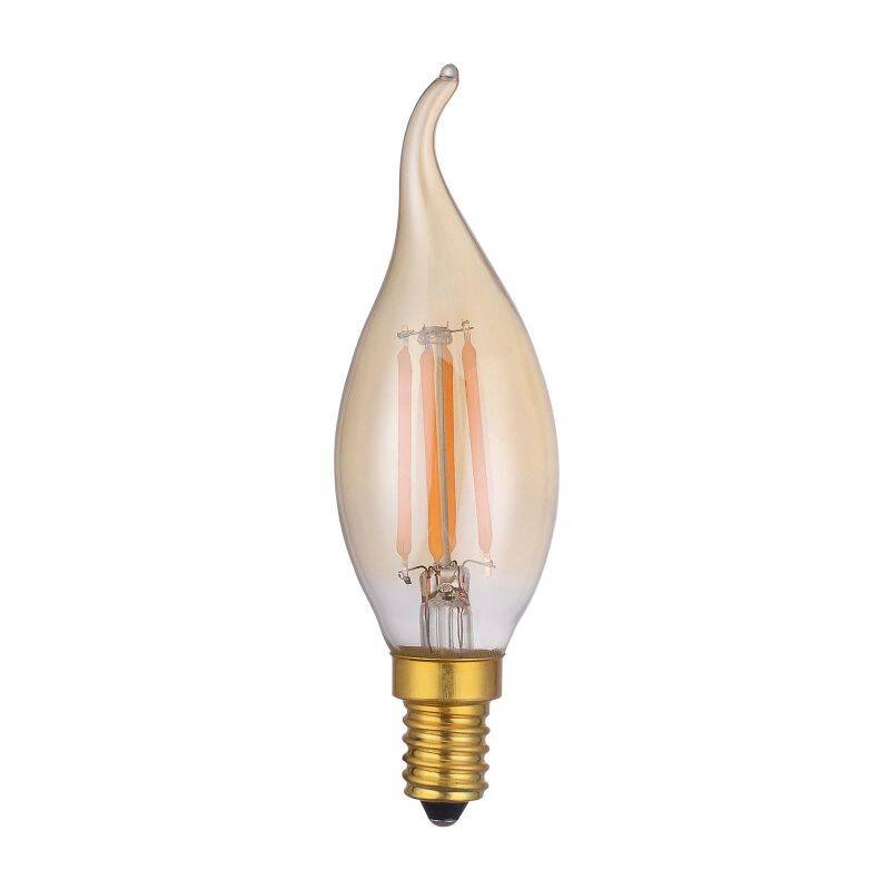 Image of Dar 4W 250lm Dimmable LED Vintage Decorative Filament Bent Tip Candle Bulb