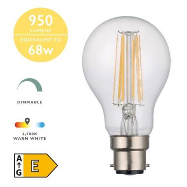 Image of Dar 8W 950lm Dimmable LED Decorative Filament GLS Bulb