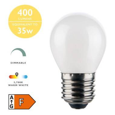Image of Dar 4W 400lm Dimmable LED Frosted Golf Ball Bulb