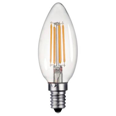 Dar 4W 400lm Dimmable LED Amber Decorative Filament  Candle Bulb - Small Screw Cap