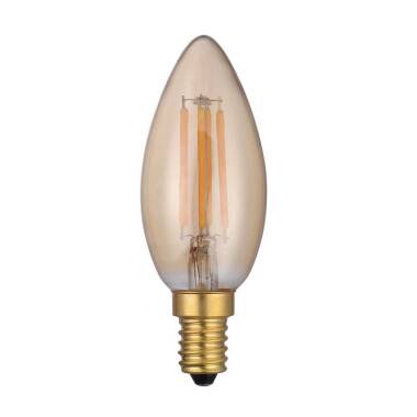 Dar 4W 250lm Dimmable LED Vintage Decorative Filament Candle Bulb - Small Screw Cap