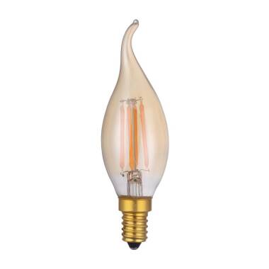 Dar 4W 250lm Dimmable LED Vintage Decorative Filament Bent Tip Candle Bulb - Small Screw Cap