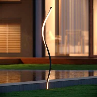 Suri Fluoro Solar LED USB Rechargeable Outdoor Post Light