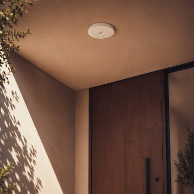 Image of Round 18W Cool White LED Flush Ceiling Light with PIR Movement Sensor