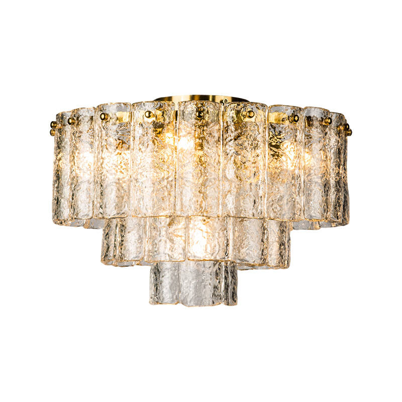 Image of Wisteria Charlotte Glass Semi-Flush Ceiling Light