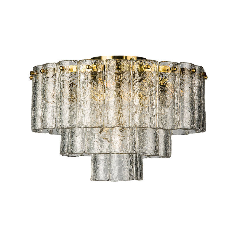 Image of Wisteria Charlotte Glass Semi-Flush Ceiling Light