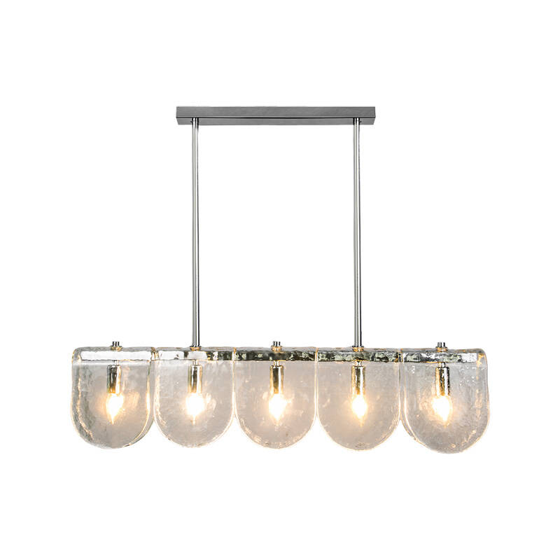 Image of Westport Sara Glass 5 Light Ceiling Bar Pendant Light