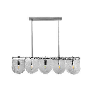 Image of Westport Sara Glass 5 Light Ceiling Bar Pendant Light
