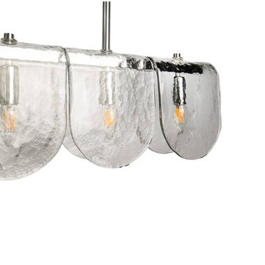 Image of Westport Sara Glass 5 Light Ceiling Bar Pendant Light