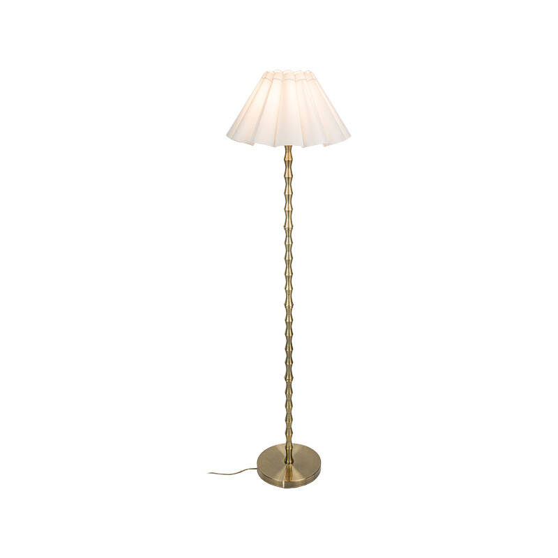 Image of Wisteria Violet Linen Floor Lamp