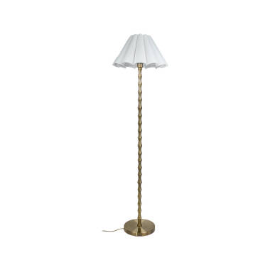 Image of Wisteria Violet Linen Floor Lamp