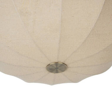 Image of Khudi & Khora Silk Semi-Flush Linen Ceiling Light