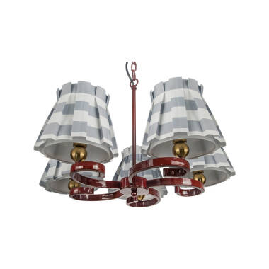 Image of Wisteria Boxie 5 Light Multi Arm Ceiling Pendant Light